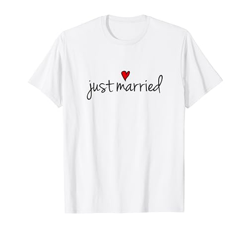 Just Married – a la pareja recién casada. Camiseta