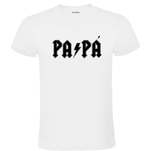 Camisetas día del padre, camiseta para papá, regalo original para el día del padre con frase, camiseta acdc personalizada para papá, papá rockero, rock (M, Royal)