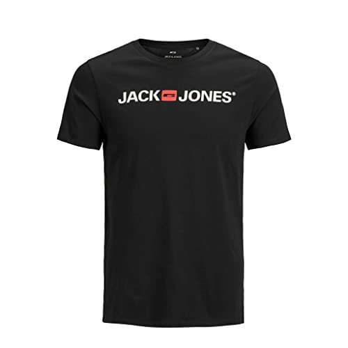 Jack & Jones Jjecorp Logo tee SS Crew Neck Noos T-Shirt, Negro, M para Hombre