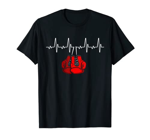 Heartbeat Boxeador ECG Boxeo Camiseta