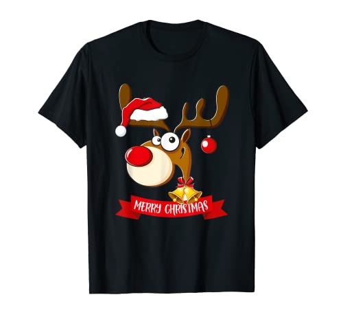 Feliz Reno El Traje De Navidad Familia Niños Navidad Camiseta