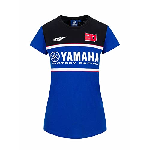 FABIO QUARTARARO - Camiseta para mujer Yamaha Factory Dual 20 El Diablo Oficial MotoGP, azul, XL
