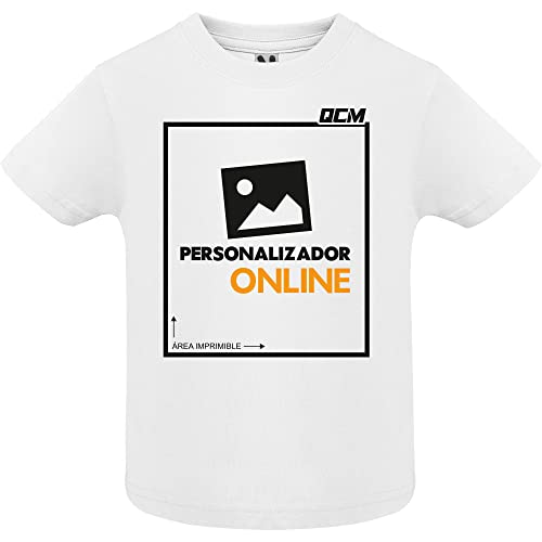Camiseta bebé Manga Corta Personalizado 100% algodón/Regalo recién Nacido Talla única