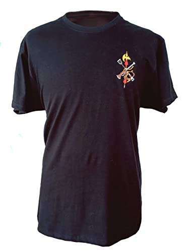 Pi2010 Camiseta Legión Española Negra, algodón 100%. Emblema Bordado, Talla L