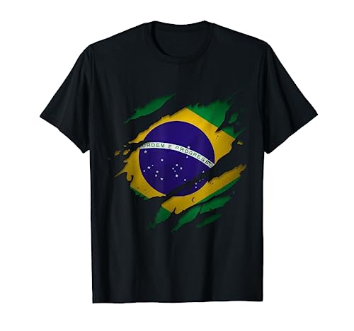 Camisas brasileñas orgullosas | Brasil rasgado...