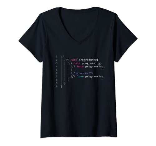 Mujer Soy un científico, ingeniero en programación informática. Camiseta Cuello V