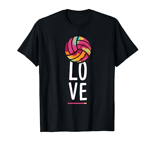 Batik Love Volleyball I Voleibol de colores Camiseta
