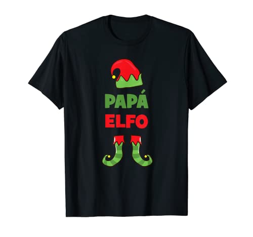 Hombre Papá Elfo Familia Navidad Camiseta