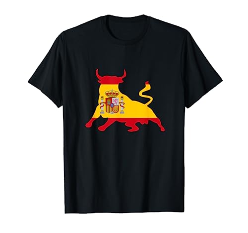 Camiseta de lucha de toros españoles con bandera de España Camiseta