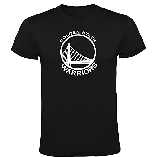 Genérico Camiseta Golden State Warriors Logotipo Negra Hombre 100% Algodón (M)