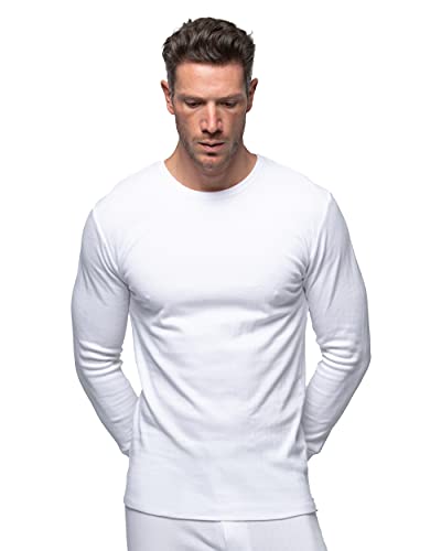 Abanderado Termal algodón Invierno C/Redondo Camiseta térmica, Blanco, XL para Hombre