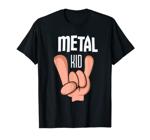 Metal Kid Heavy Metal Rock Music Band Camiseta