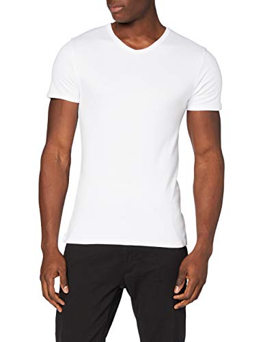 Abanderado Termal algodón Invierno Cuello uve Camiseta térmica, Blanco (Blanco 001), Large (Tamaño del Fabricante:L/52) para Hombre