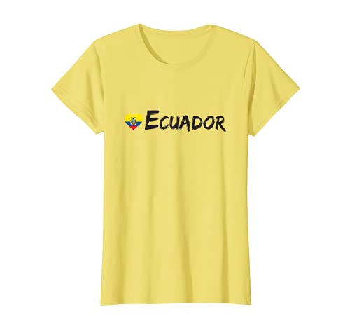 Mujer Love Ecuador Camiseta Corazón País Bandera Regalo Regalo Camiseta
