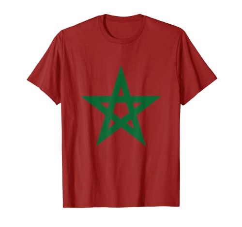 Marruecos - Camiseta de fútbol con bandera de estrella marroquí Camiseta