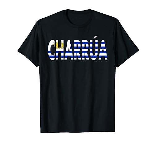 Charrúa Diseño Para Uruguayos Con Bandera de Uruguay Camiseta