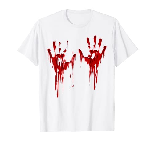 Manos de sangre Disfraz espeluznante de Halloween Camiseta