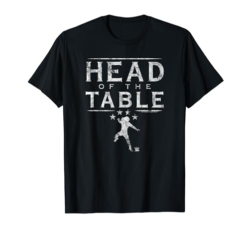 WWE Roman Reigns Head Of The Table Distressed Text Logo Camiseta