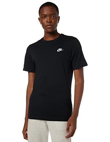 Nike M Nsw Club Tee, Camiseta Hombre, Black White, M