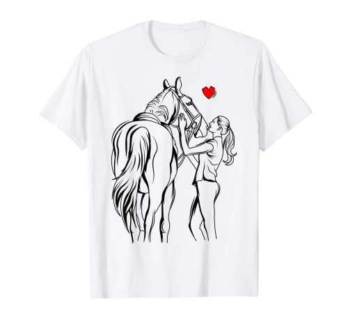 Caballos chica amor jinete amante de los caballos Camiseta