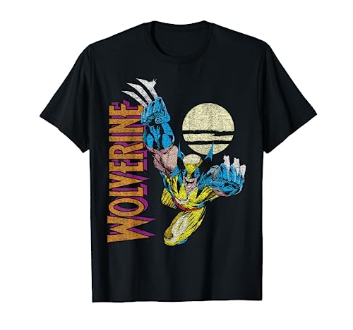 Marvel X-Men Wolverine Claws Out Action Shot Camiseta