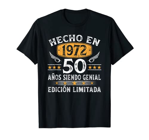50 Años Cumpleaños Regalo Hombre Mujer Vintage Hecho En 1972 Camiseta