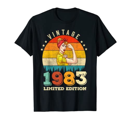 40th Birthday 1983 Limited Edition Vintage 40 Year Old Women Camiseta