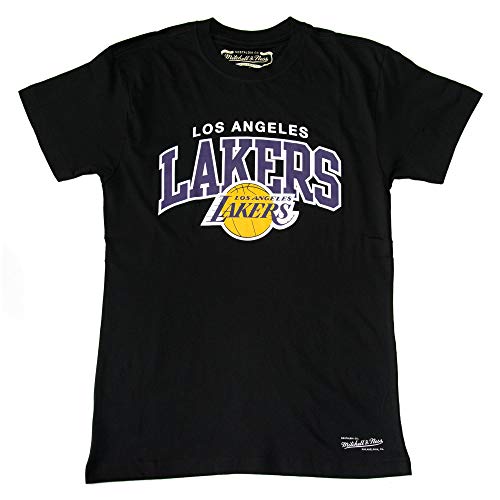 Mitchell & Ness Hombre NBA/HWC Team Arch Print (LA Lakers - Negro, L)