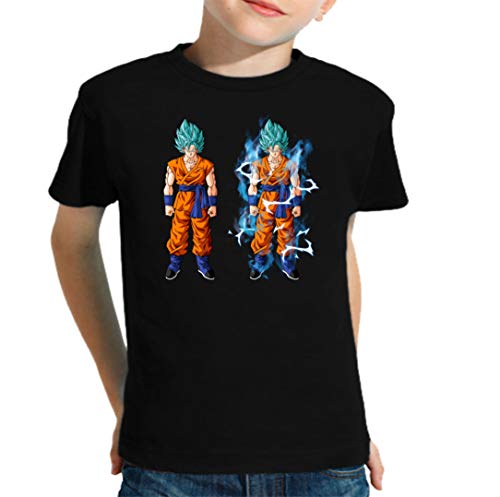 the Fan Tee Camiseta de NIÑOS Dragon Ball Goku Vegeta Bolas de Dragon Super Saiyan 069 11-12 años