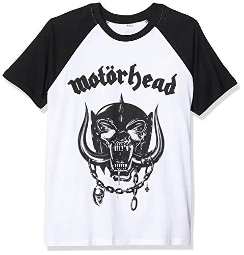 MERCHCODE Motörhead Everything Louder Raglan, Camiseta Niños, Blanco/negro, M