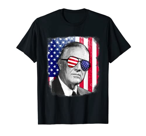 Franklin D Roosevelt camiseta bandera de Estados Unidos 4 de julio Camiseta