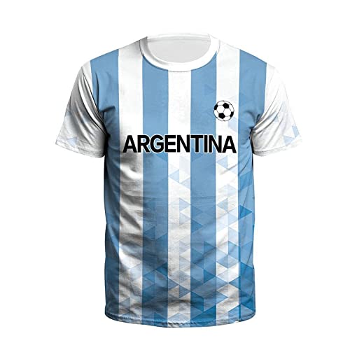 GUIYUN Camiseta de Fútbol de la Copa del Mundo 2022 para Hombre de Manga Corta con Estampado Gráfico(13)