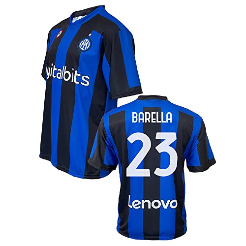 Camiseta Inter personalizada con nombre y número de Nicolo Camella 23 HOME 2022 2023 Réplica Oficial (Talla 2 4 6 8 10 12 Años Niño Niño) (Talla S M L XL XXL Adulto) Azul, Negro, 100% Poliéster