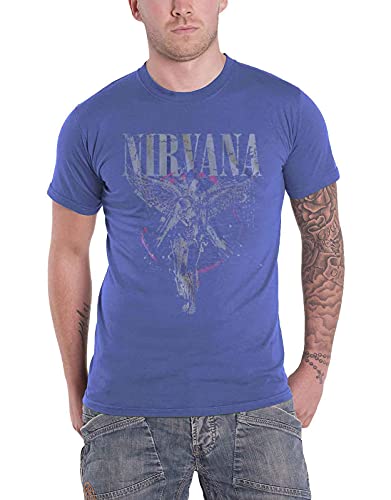 Nirvana In Utero Hombre Camiseta Azul Jaspe L 65%...