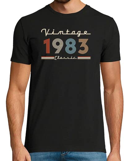 Camisetas Regalo 40 Cumpleaños Hombre - Camiseta 40 Años Hombre - Camiseta 1983 Vintage - Camiseta Graciosa Regalo Cumple - Regalos Originales Hombre 40 años - Ideas Para Cumpleaños 40 Aniversario