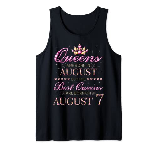 Las reinas nacen en agosto Las mejores reinas nacen en agosto 7 Camiseta sin Mangas