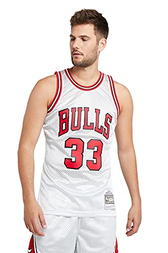 Mitchell & Ness NBA Swingman Jersey 2.0 Chicago Bulls (S. Pippen #33 - White, XL)