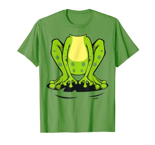Disfraz de cuerpo de rana lindo fácil reptil Halloween regalos Camiseta