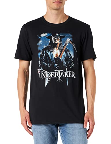 WWE Guadaña Undertaker Camiseta, Negro, L para Hombre