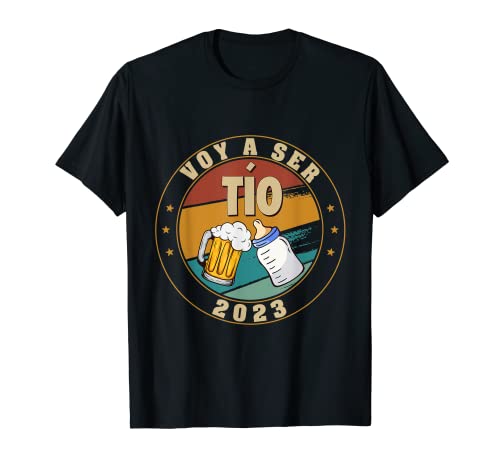 Hombre Voy A Ser Tío en Prácticas 2023 Anunciar Abuelos Primerizos Camiseta