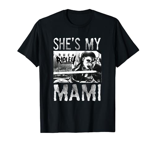 WWE WrestleMania Rhea Ripley She's My Mami Black & White Camiseta