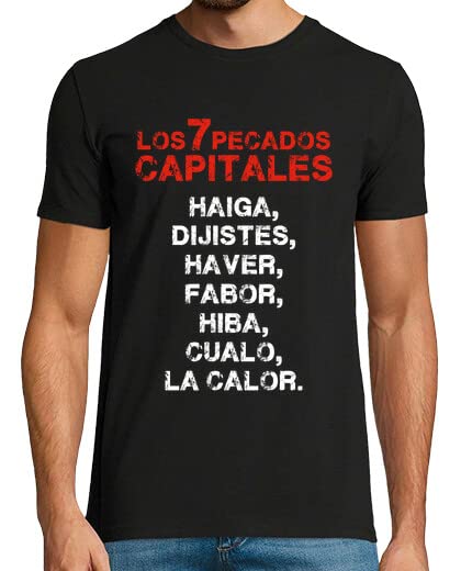 latostadora Camiseta Manga Corta Los 7 Pecados Capitales para Hombre - Negro 3XL - Ref. 1061022-P