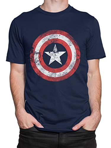 Marvel Camiseta para Hombre Captain America Multicolor Large