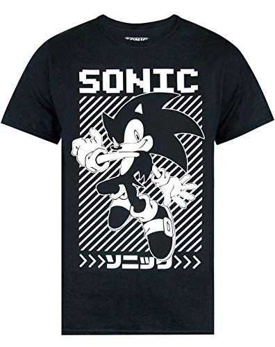 Sonic The Hedgehog Camiseta Hombre, póster japonés, Juego Superior Large