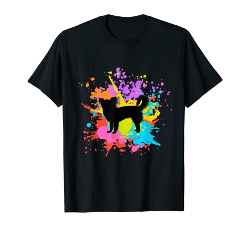 Perro chihuahua hombre color retro idea regalo personalizado Camiseta