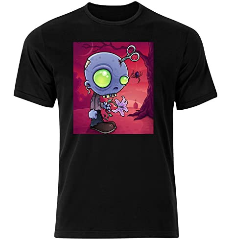 Plants Vs. Zombies IV - Graphic Cotton T Tshirts,Camisetas y Tops Short & Long Sleeve Black(Medium)