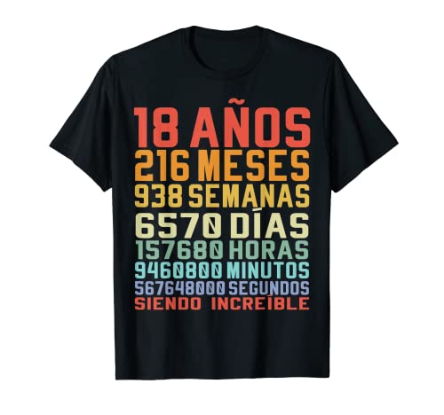 18 Años Divertido Regalo de Cumpleaños 18º Aniversario Camiseta