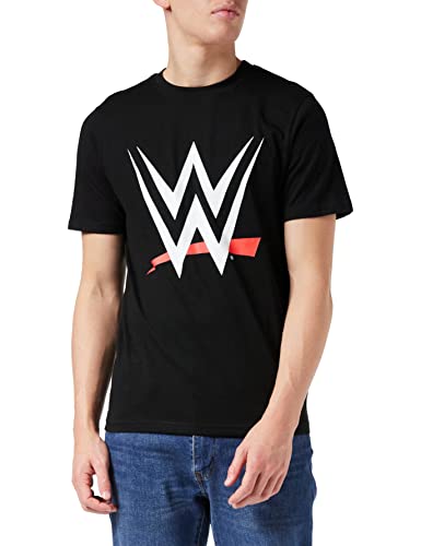 Popgear WWE Logo Men's T-Shirt Black Camiseta,...