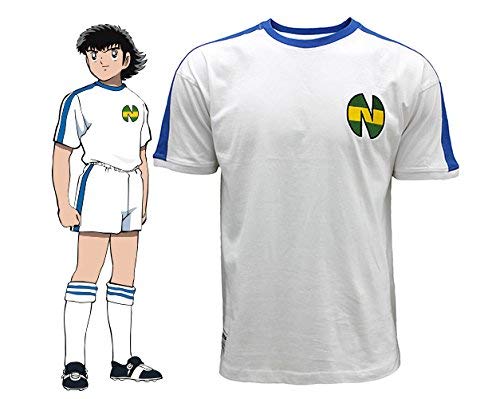 para Hombre, Manga corta, Camiseta Newteam, Blanco/Azul -Oliver Atom- L