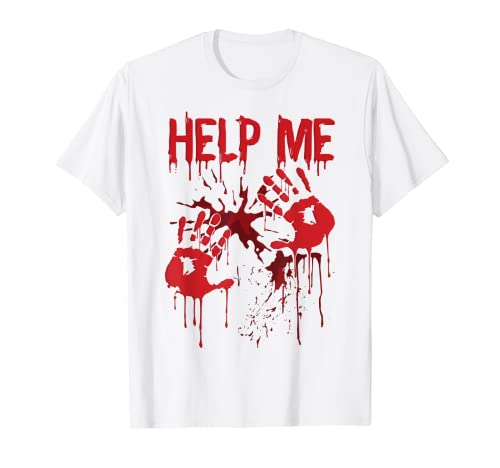 Disfraz Halloween Salpicaduras Sangrientas Manchas Sangre Camiseta
